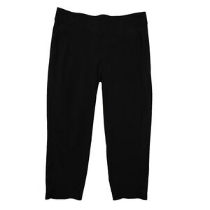 Athleta Black Mid Rise Brooklyn Pants Ankle Women's size 14P 198671